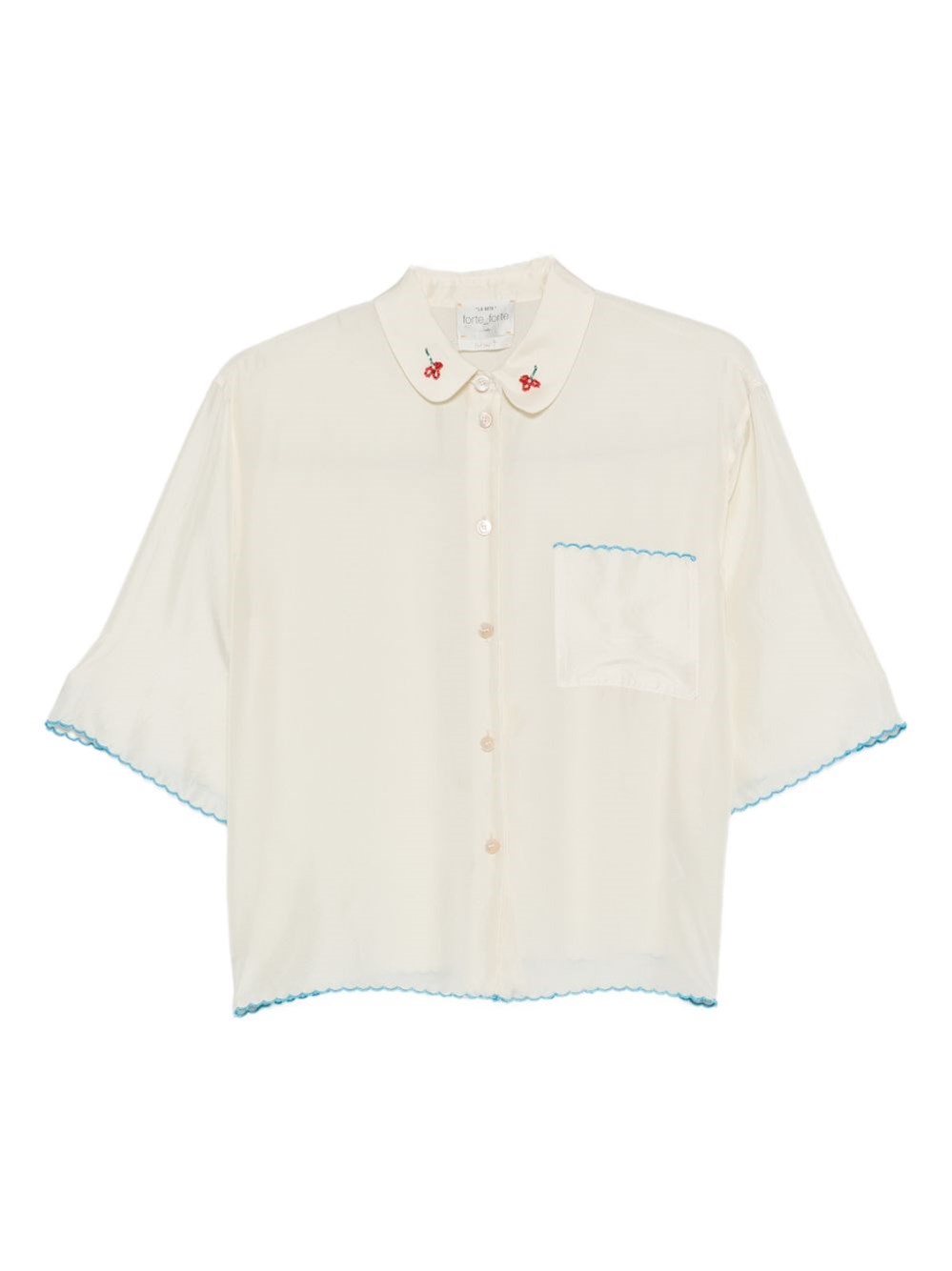 Forte Forte Embroidered Silk Shirt