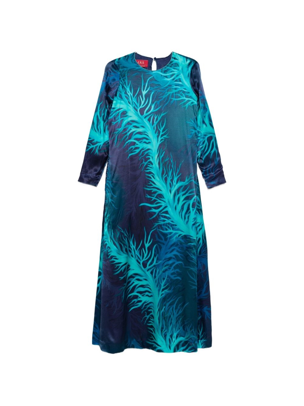 F.r.s For Restless Sleepers For Restless Sleepers Printed Silk Dress In Blue
