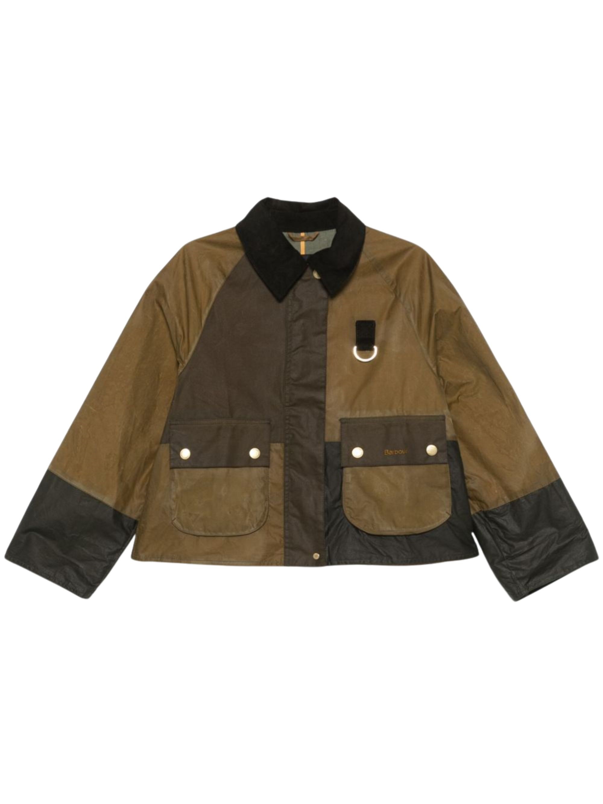 Barbour Alma Sand Waxed Cotton Jacket In Brown