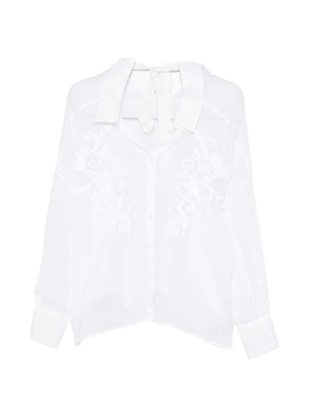 Ermanno Embroidered Shirt In White