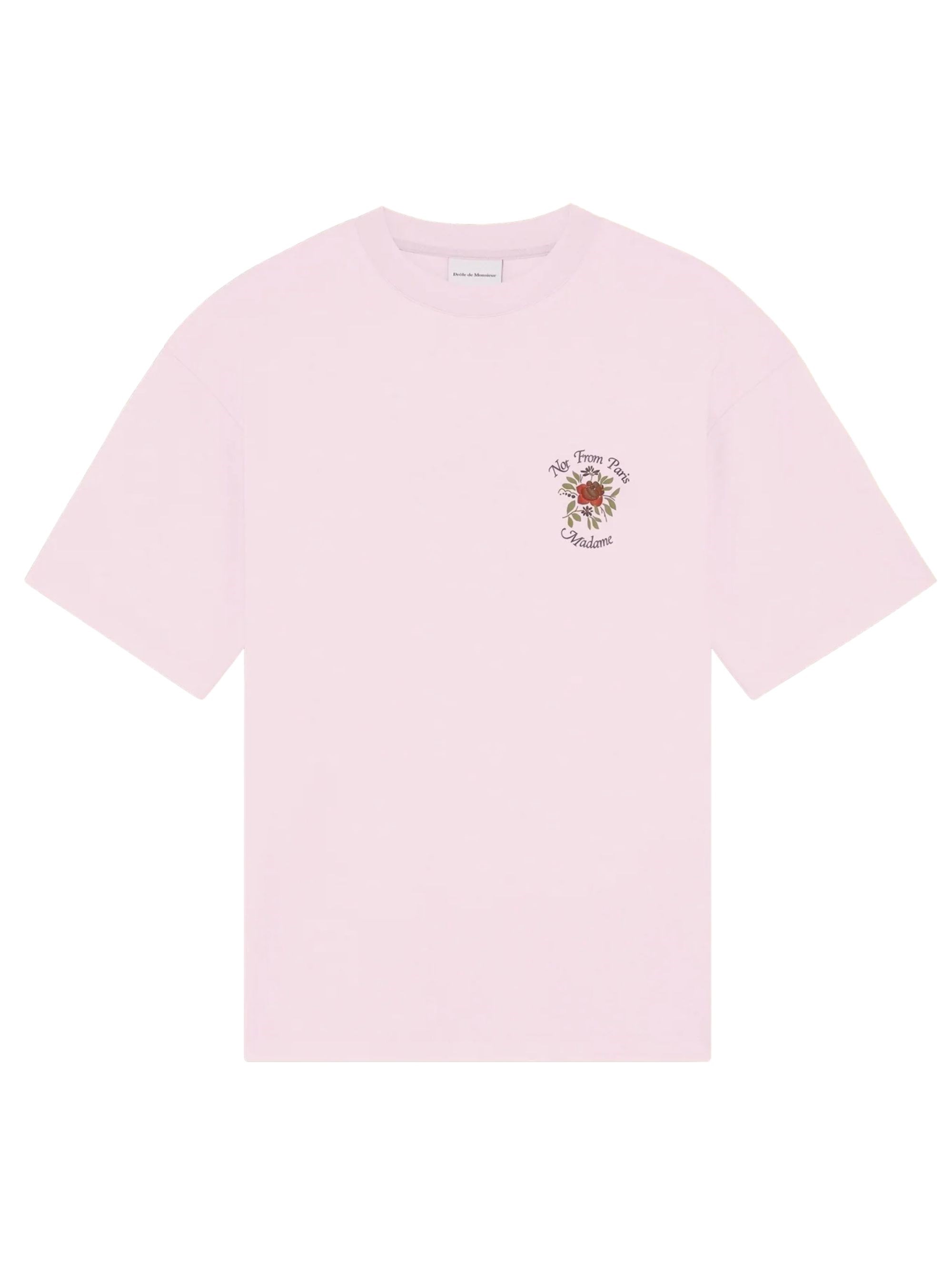 DROLE DE MONSIEUR Rose Slogan T-Shirt