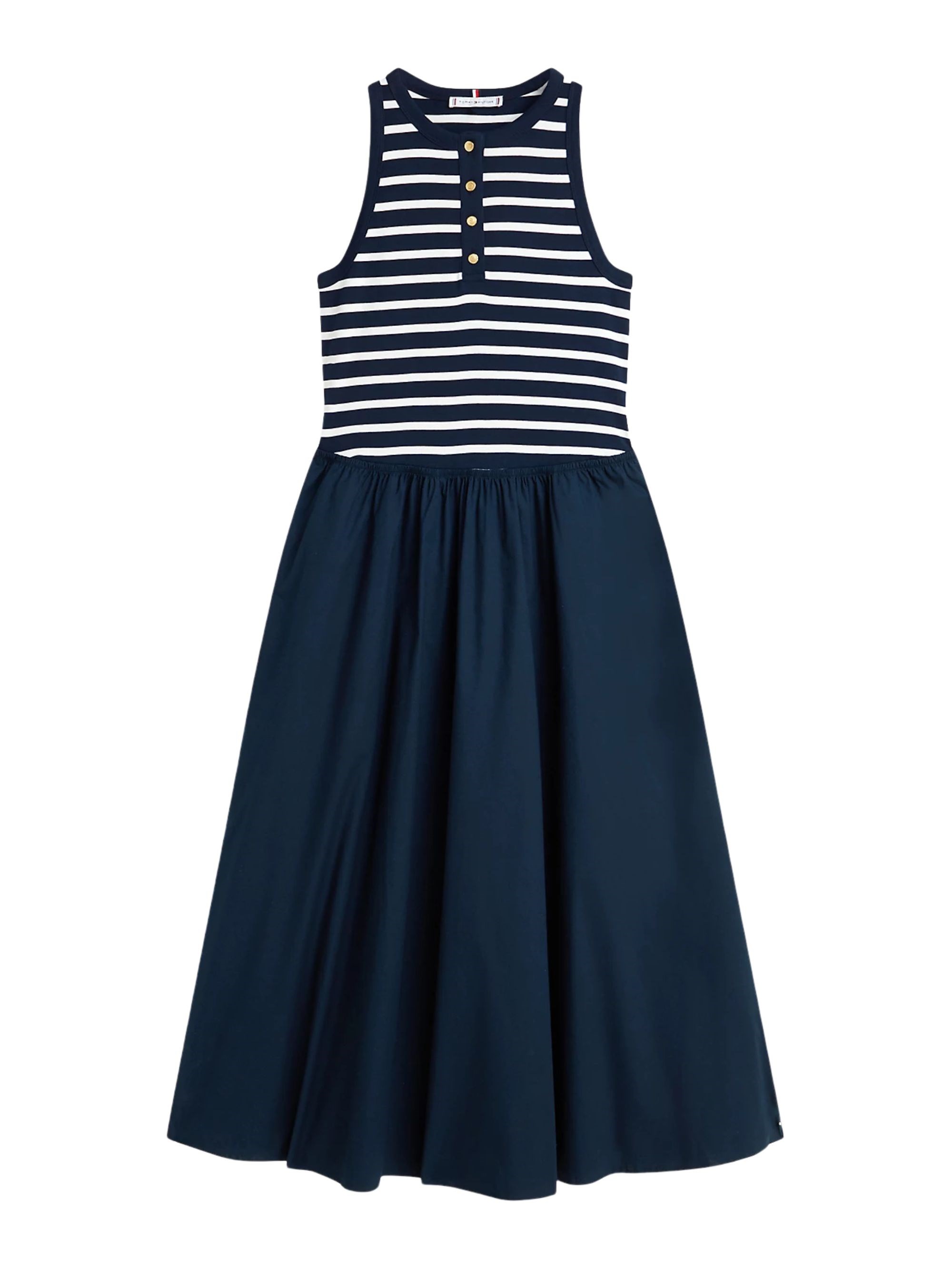 Tommy Hilfiger Sleeveless Dress With Gold Buttons