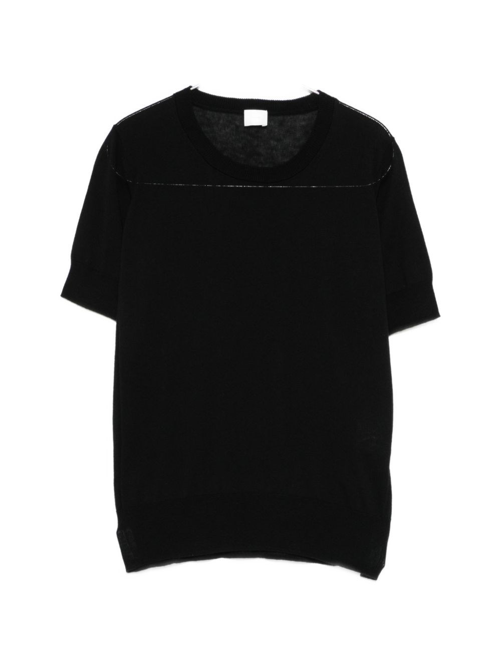 Ct Plage Cotton And Silk Crewneck Sweater In Black