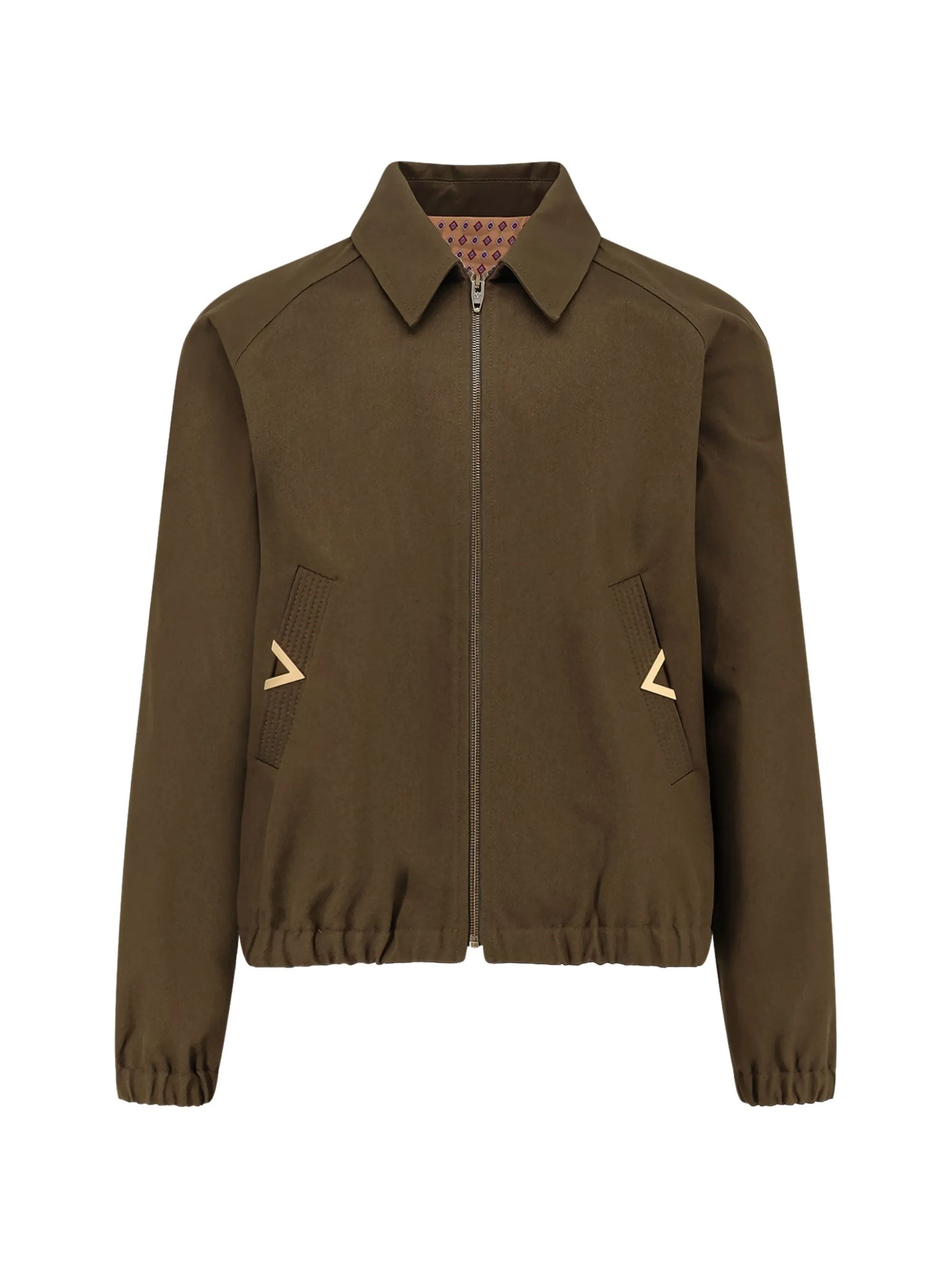 Valentino Full-Zip Gabardine Jacket