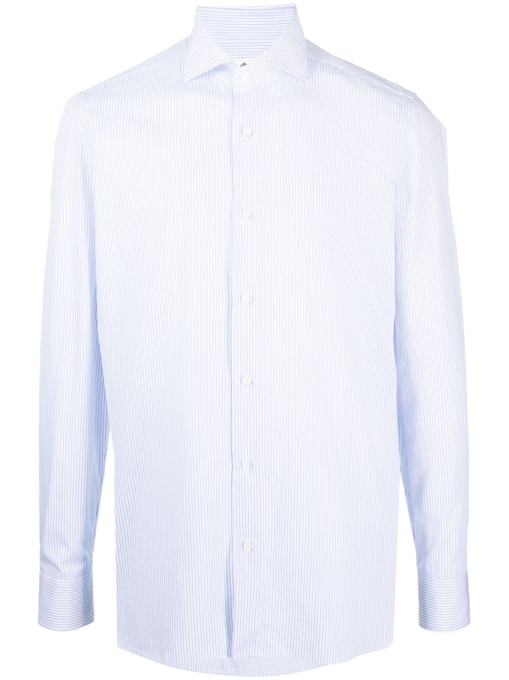 Borrelli Cotton Shirt In Blue
