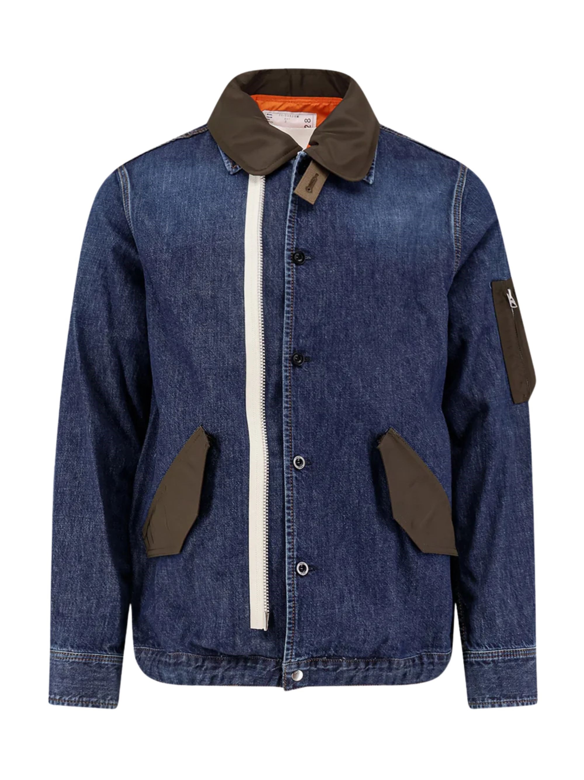 Sacai Denim And Nylon Twill Jacket