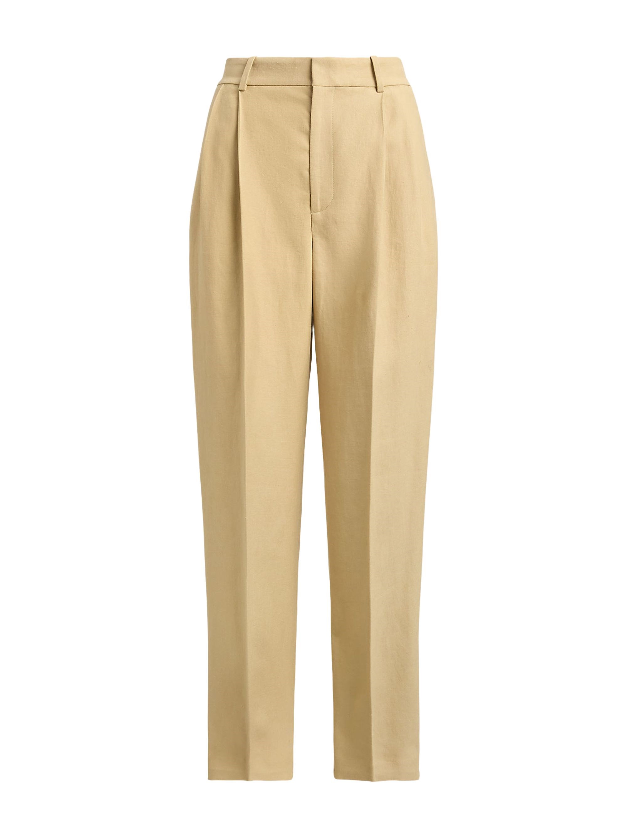 POLO RALPH LAUREN Hemp Pleated Tapered Trousers