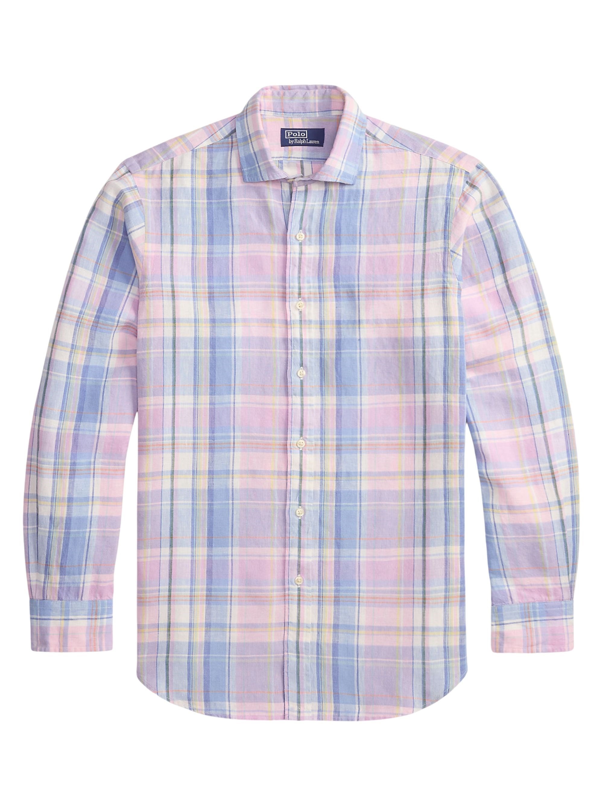 POLO RALPH LAUREN Checked Slub Linen Shirt