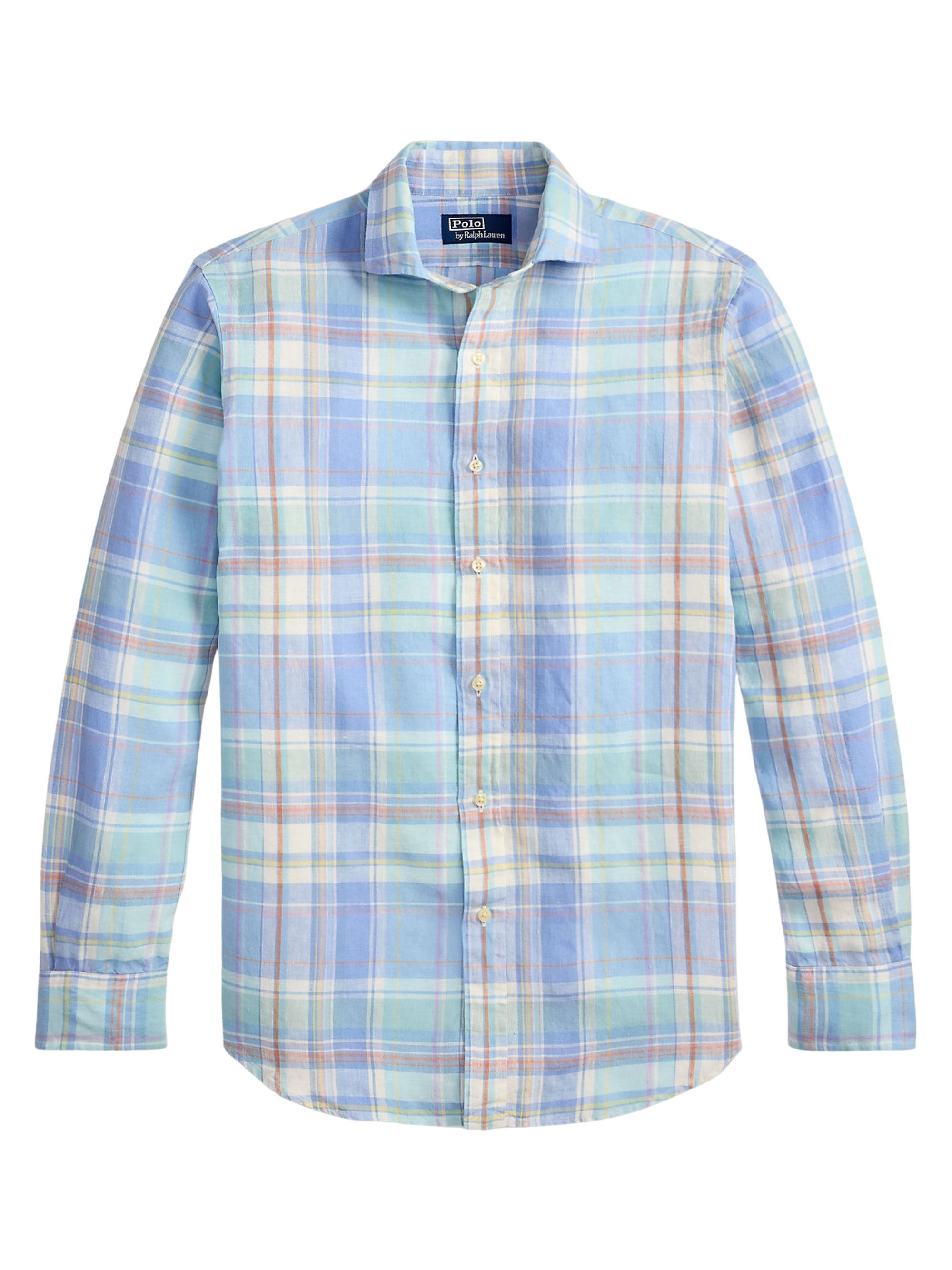 POLO RALPH LAUREN Checked Slub Linen Shirt