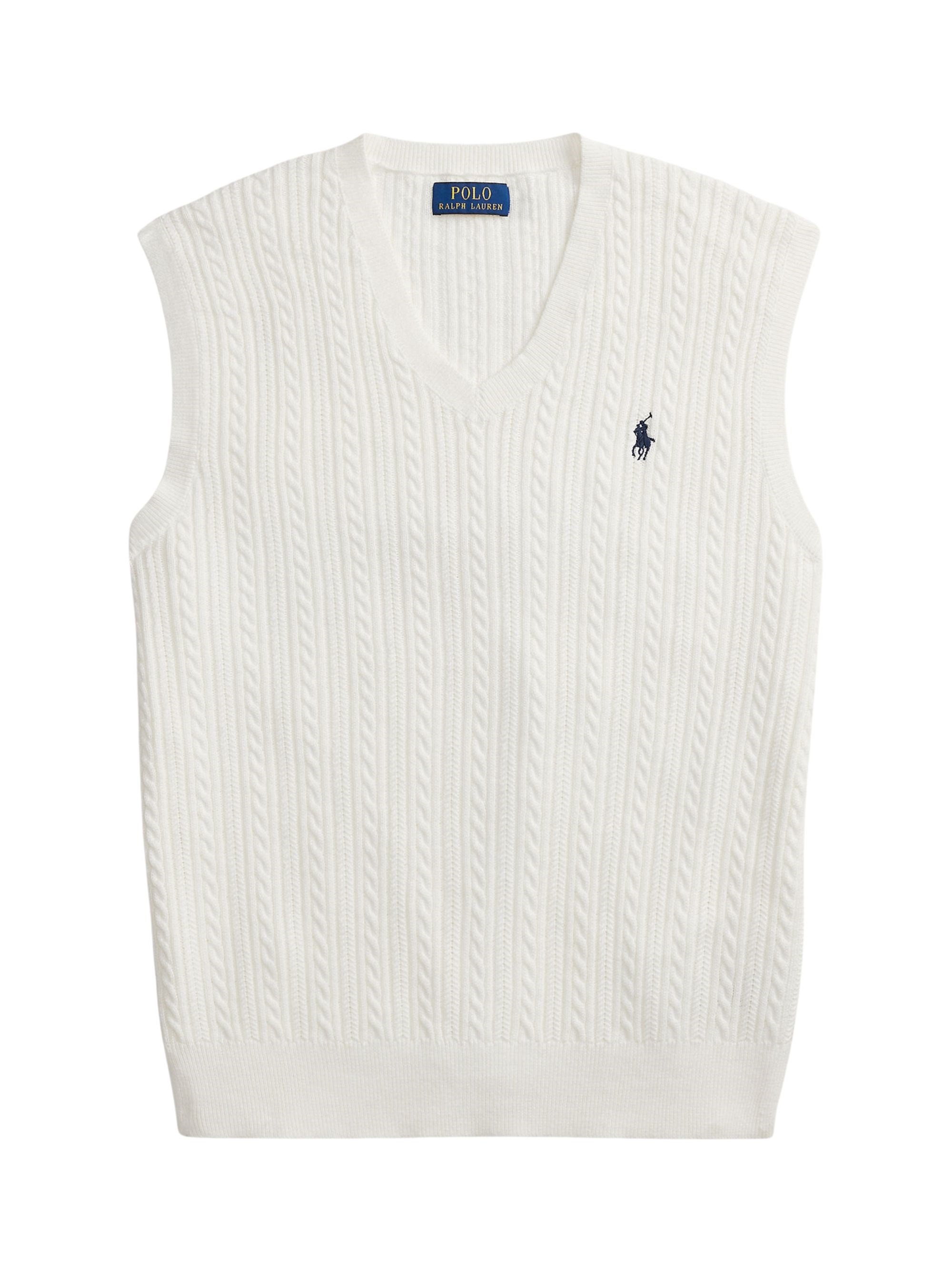 POLO RALPH LAUREN Cable-Knit Vest With Logo