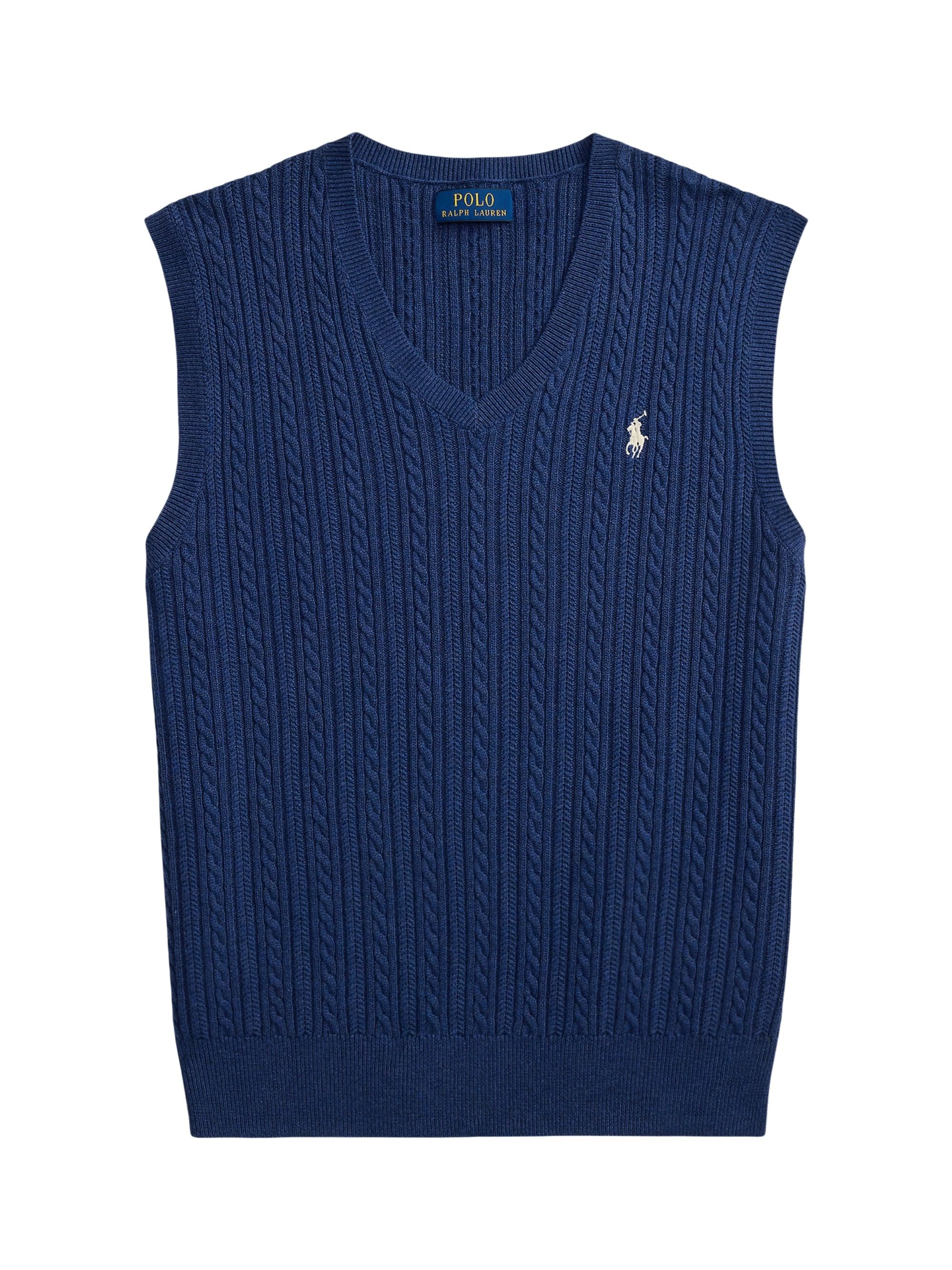 POLO RALPH LAUREN Cable-Knit Vest With Logo