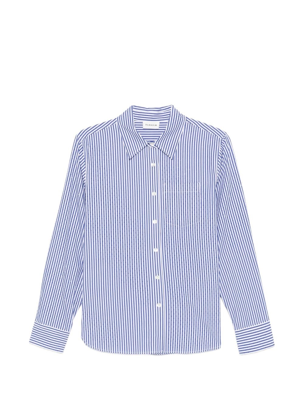 P.a.r.o.s.h Parosh Striped Cotton Shirt In Blue