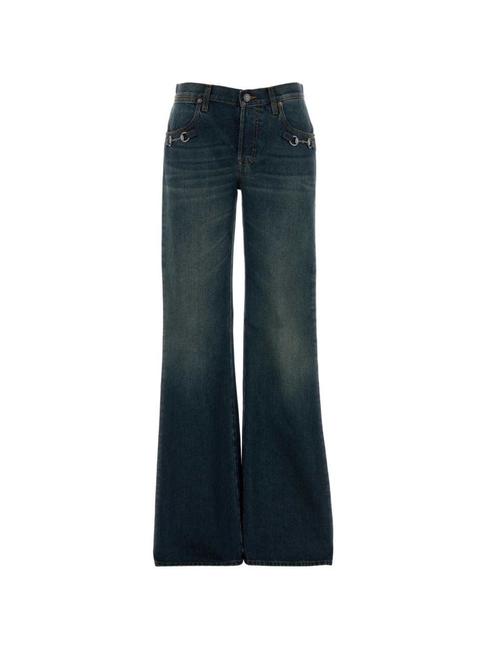 Gucci Bootcut Denim Jeans In Blue