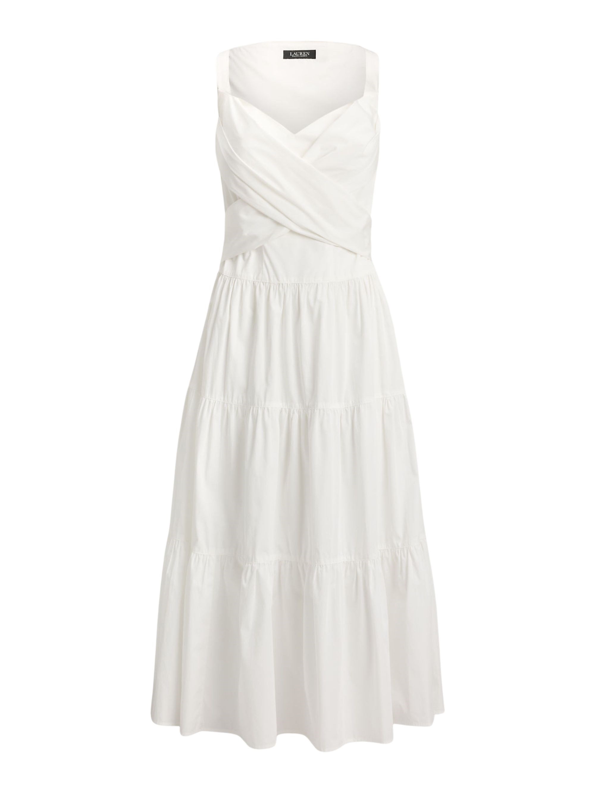 Lauren Ralph Lauren Cotton Flounced Dress