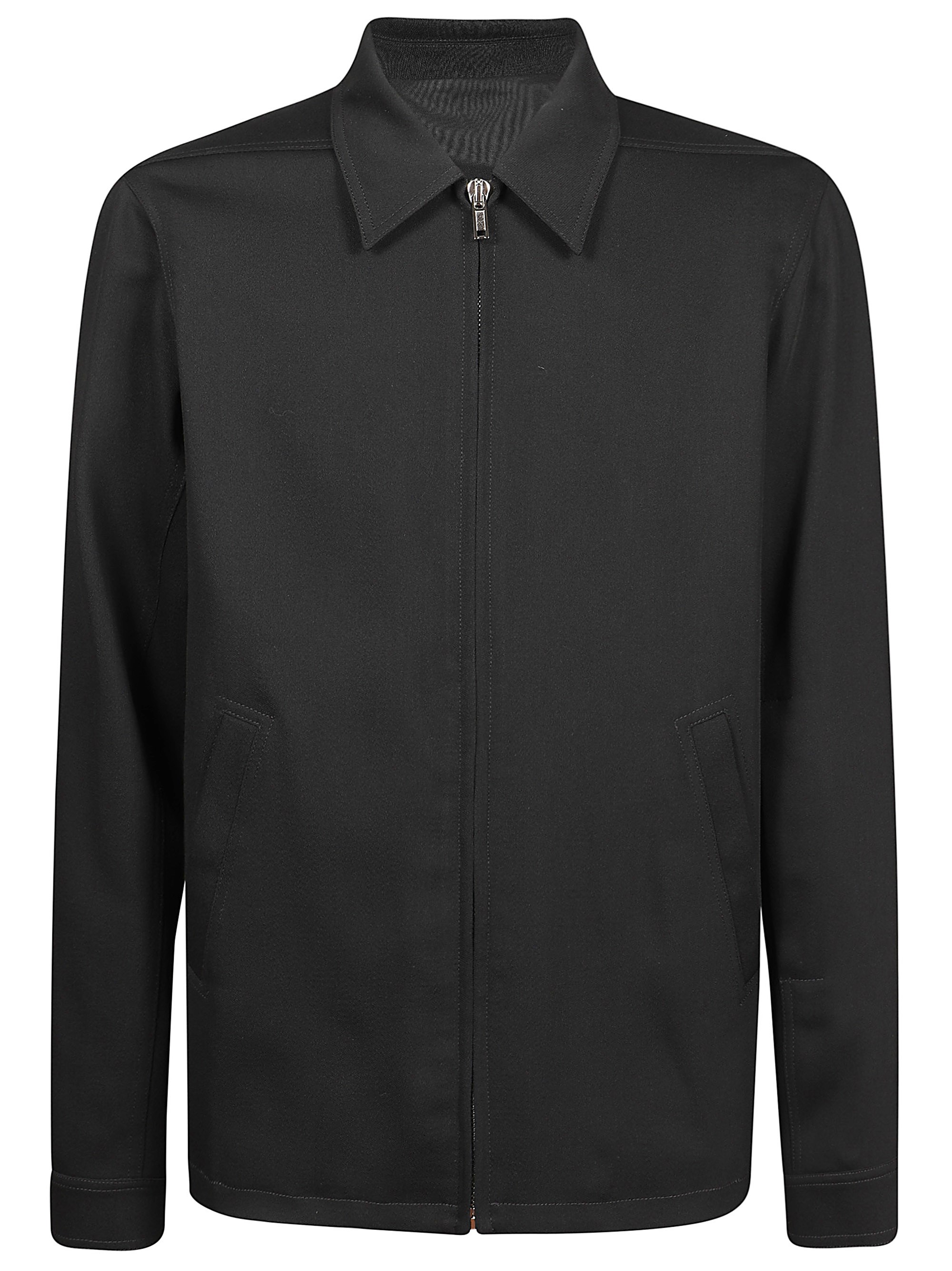 Rick Owens Wool Jacket With Zip In Black