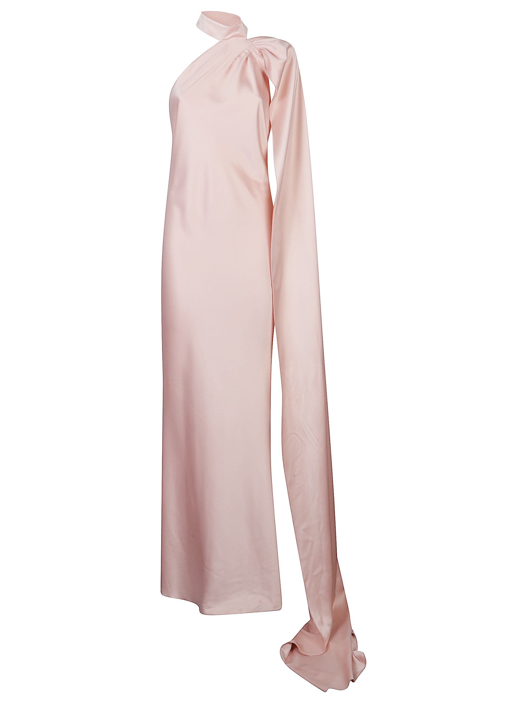 Actualee Long Dress With Train In Pink