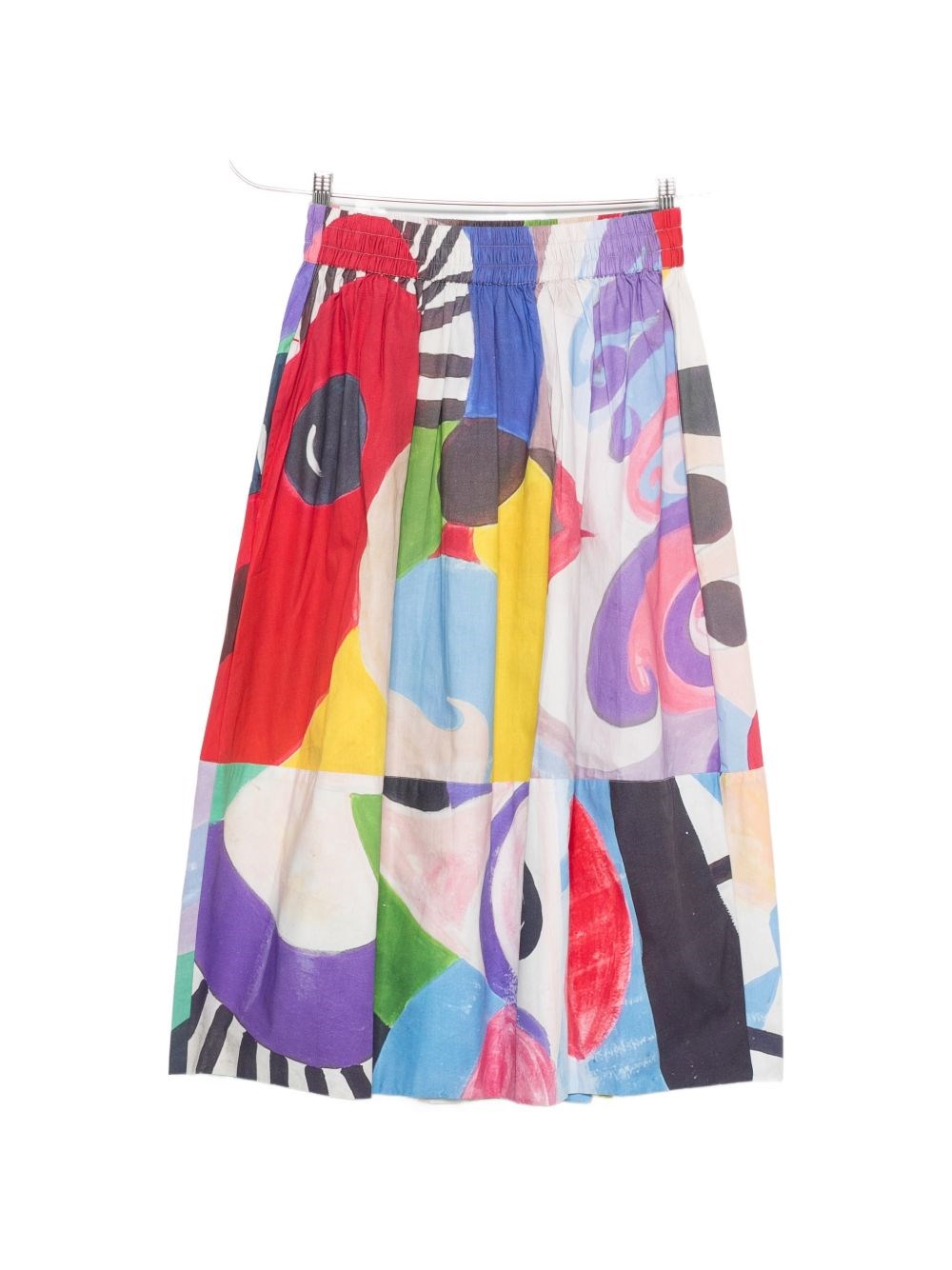 Talking Walls Printed Cotton Midi Skirt In Multi
