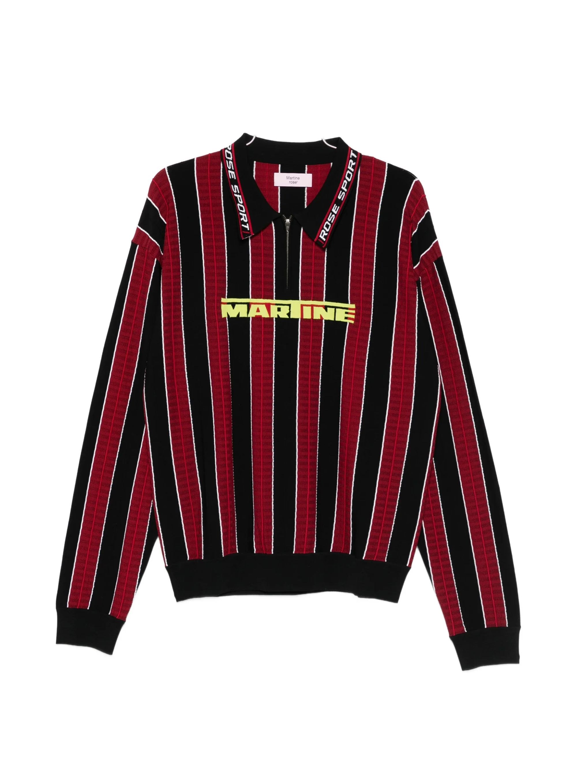 MARTINE ROSE Striped Polo Shirt