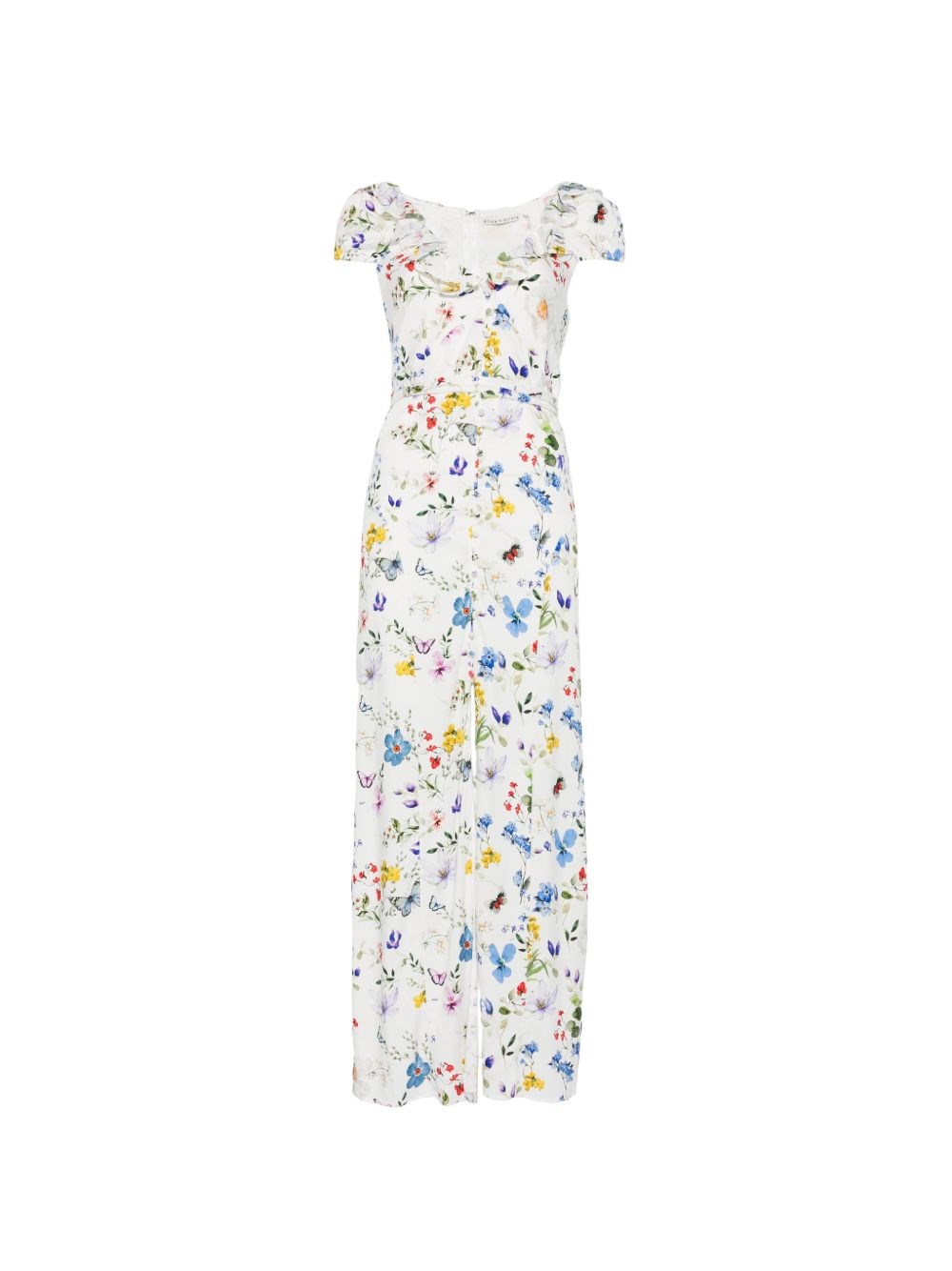 Alice And Olivia Alice+olivia Tara Printed Long Dress In White