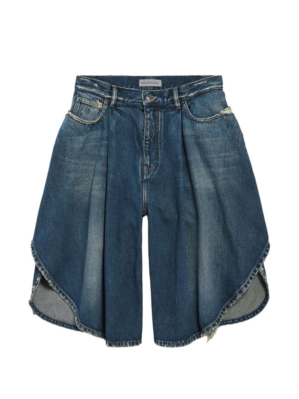 Balenciaga Denim Cotton Bermuda Shorts