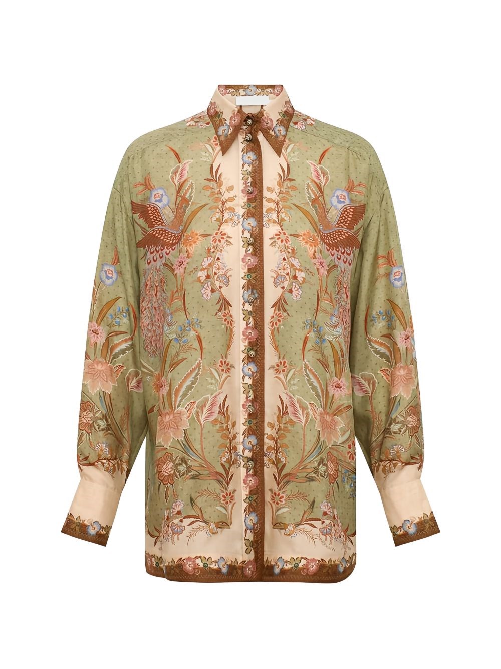 Zimmermann Camicia In Seta Stampata Indra