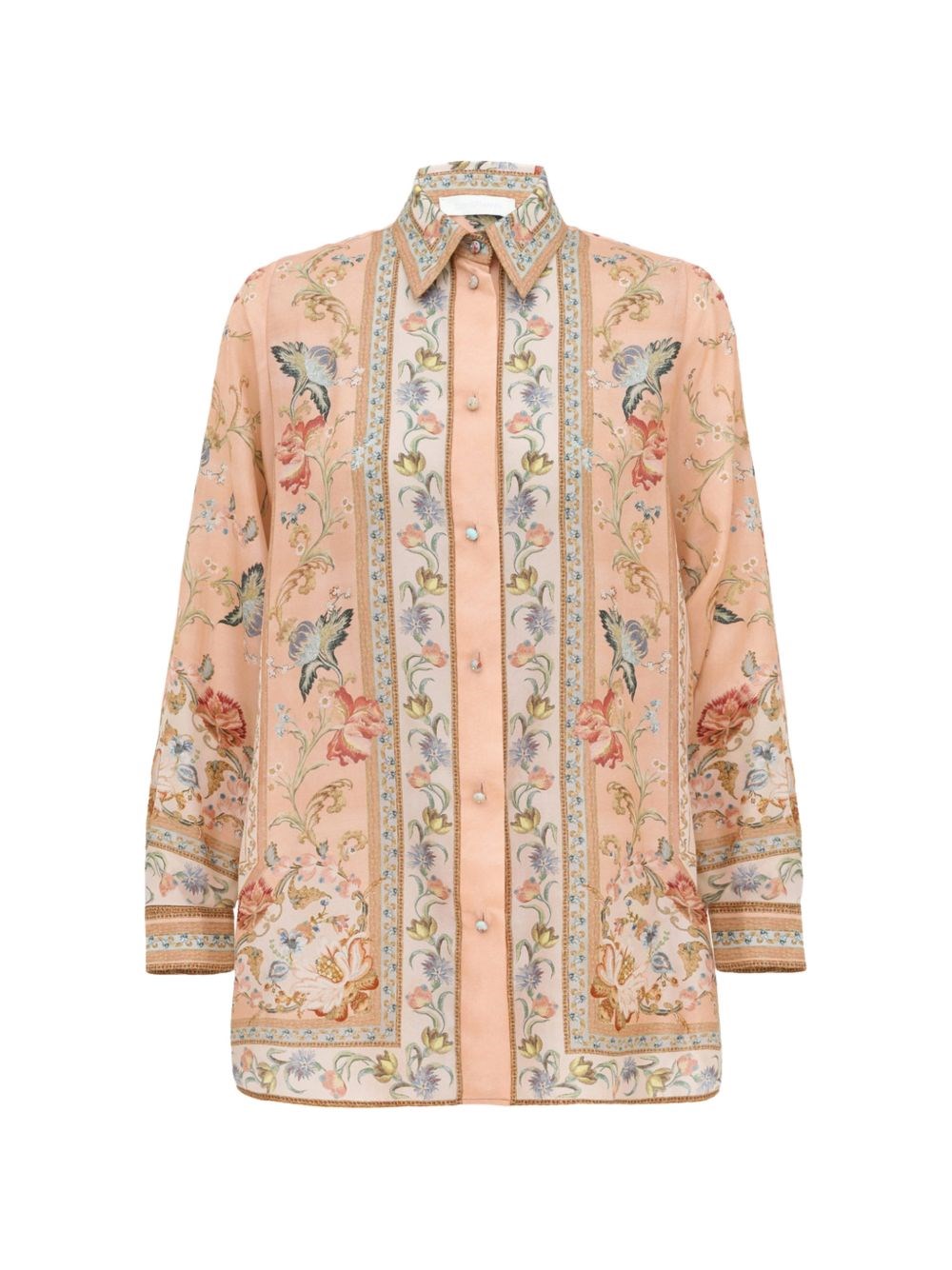 Zimmermann Camicia In Seta Roselight