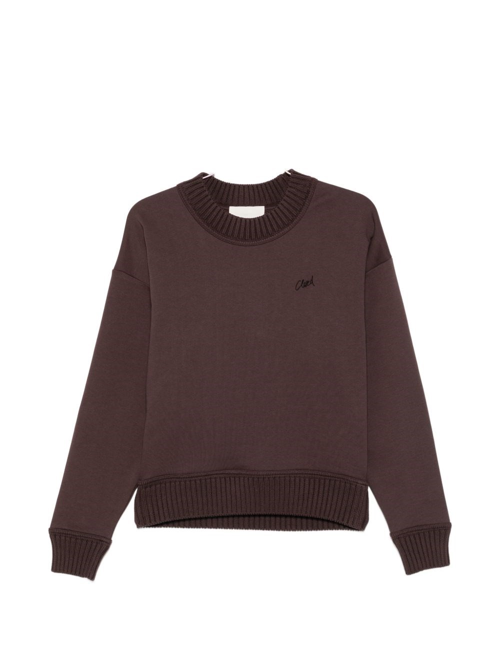 Closed Cotton Crewneck Sweatshirt In Brown