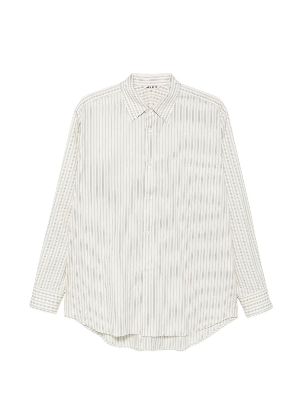 AURALEE Camicia A Righe In Cotone E Seta