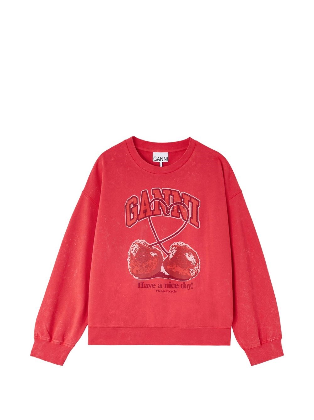 GANNI Cherry Organic Cotton Sweater