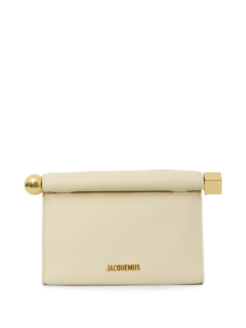 JACQUEMUS Le Sac Rond Carre Leather Clutch