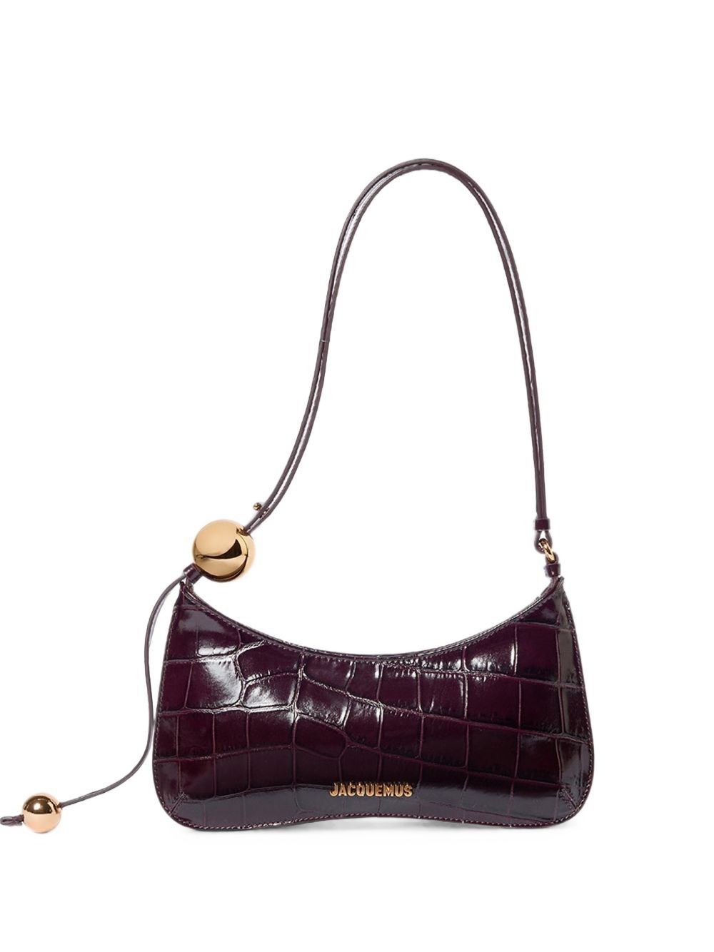 JACQUEMUS Borsa A Spalla In Pelle Le Bisou Perle