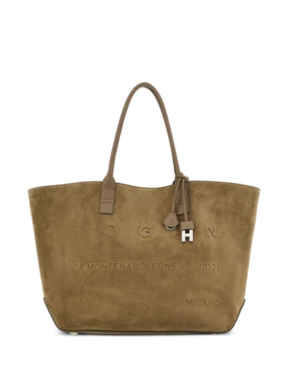 Hogan Address Medium Leather Tote Bag