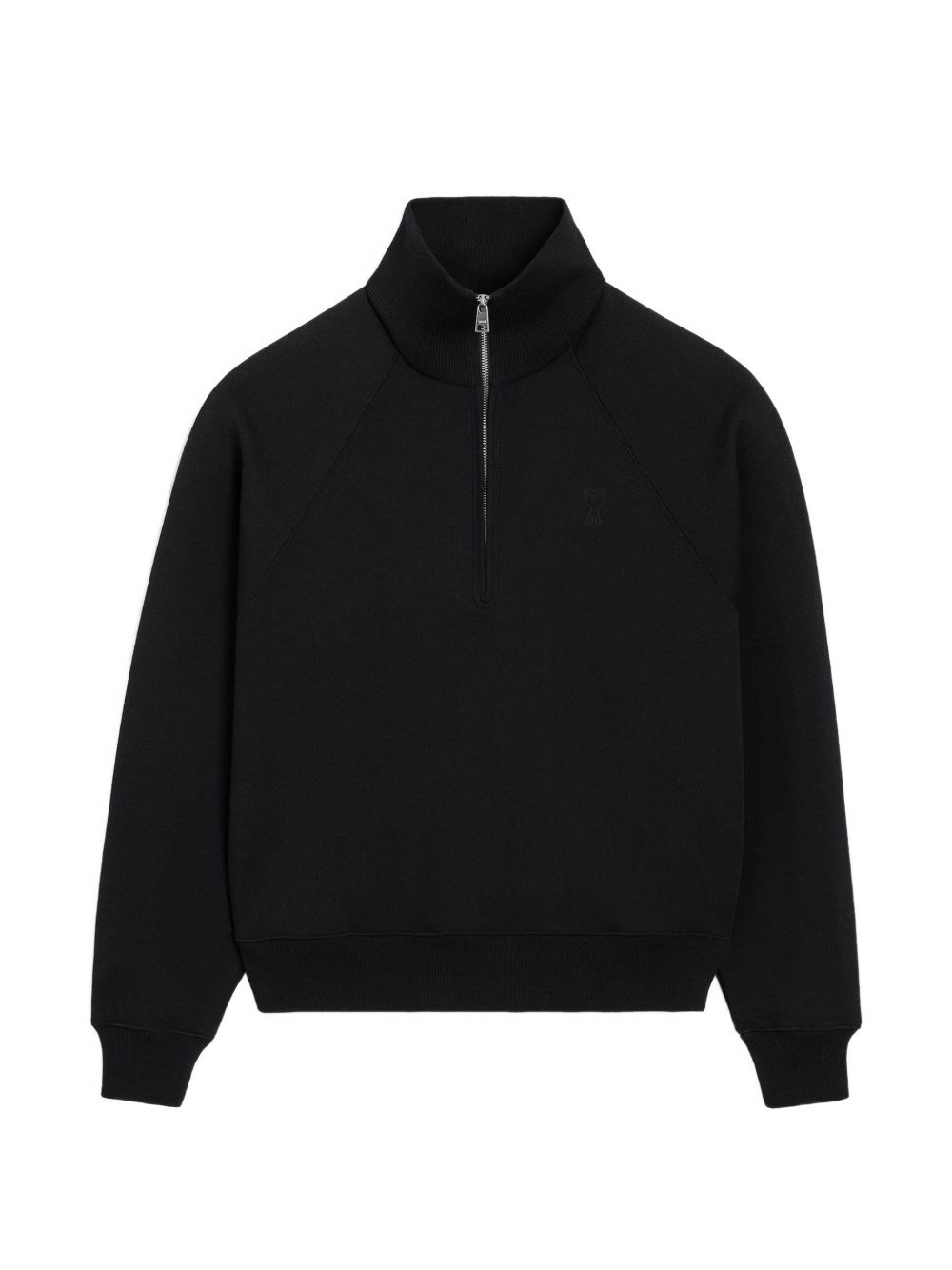 AMI PARIS ADC 1/4 ZIP SWEATSHIRT Size: S, colour: BLACK