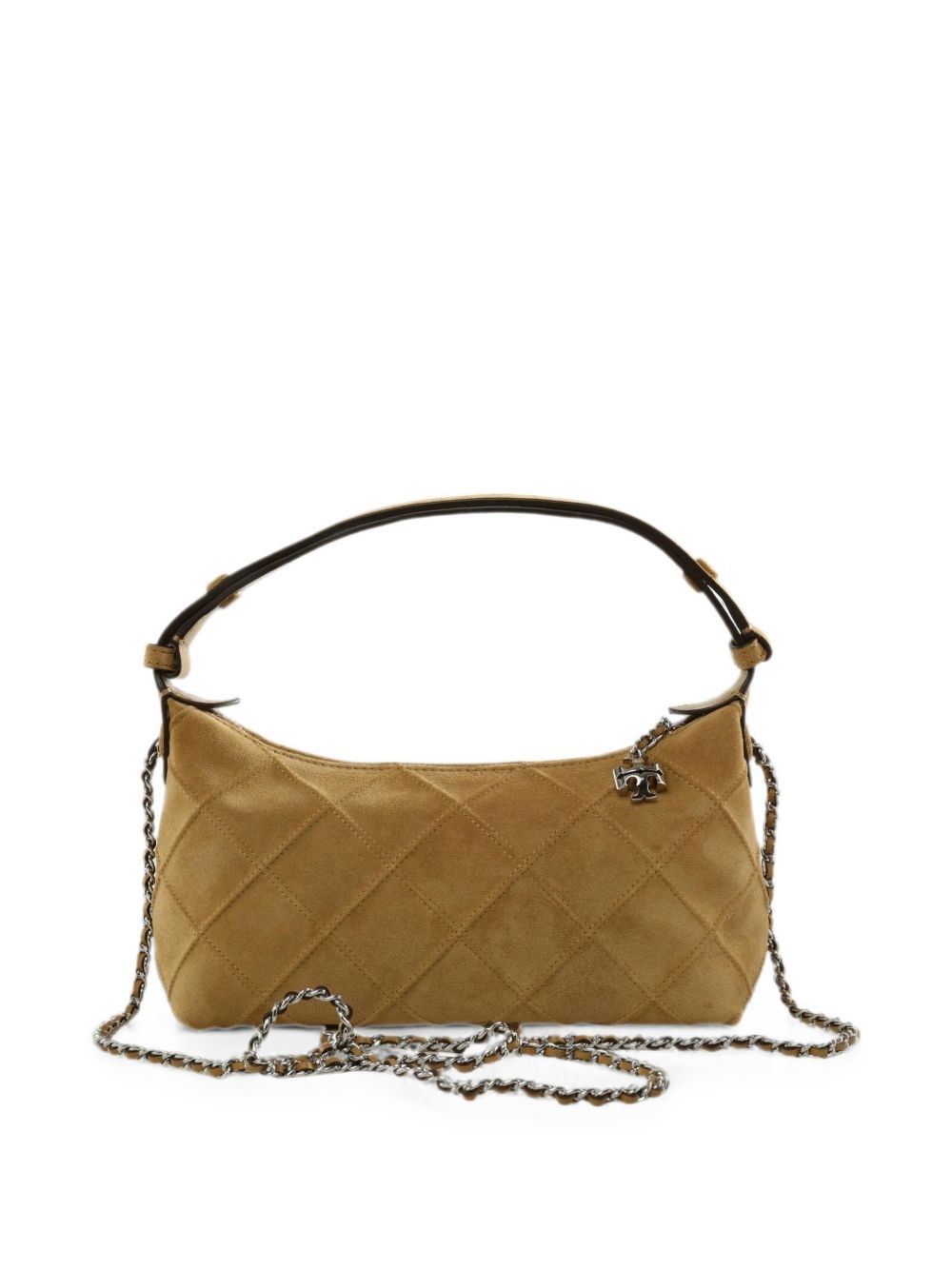 Tory Burch Fleming Suede Leather Shoulder Bag