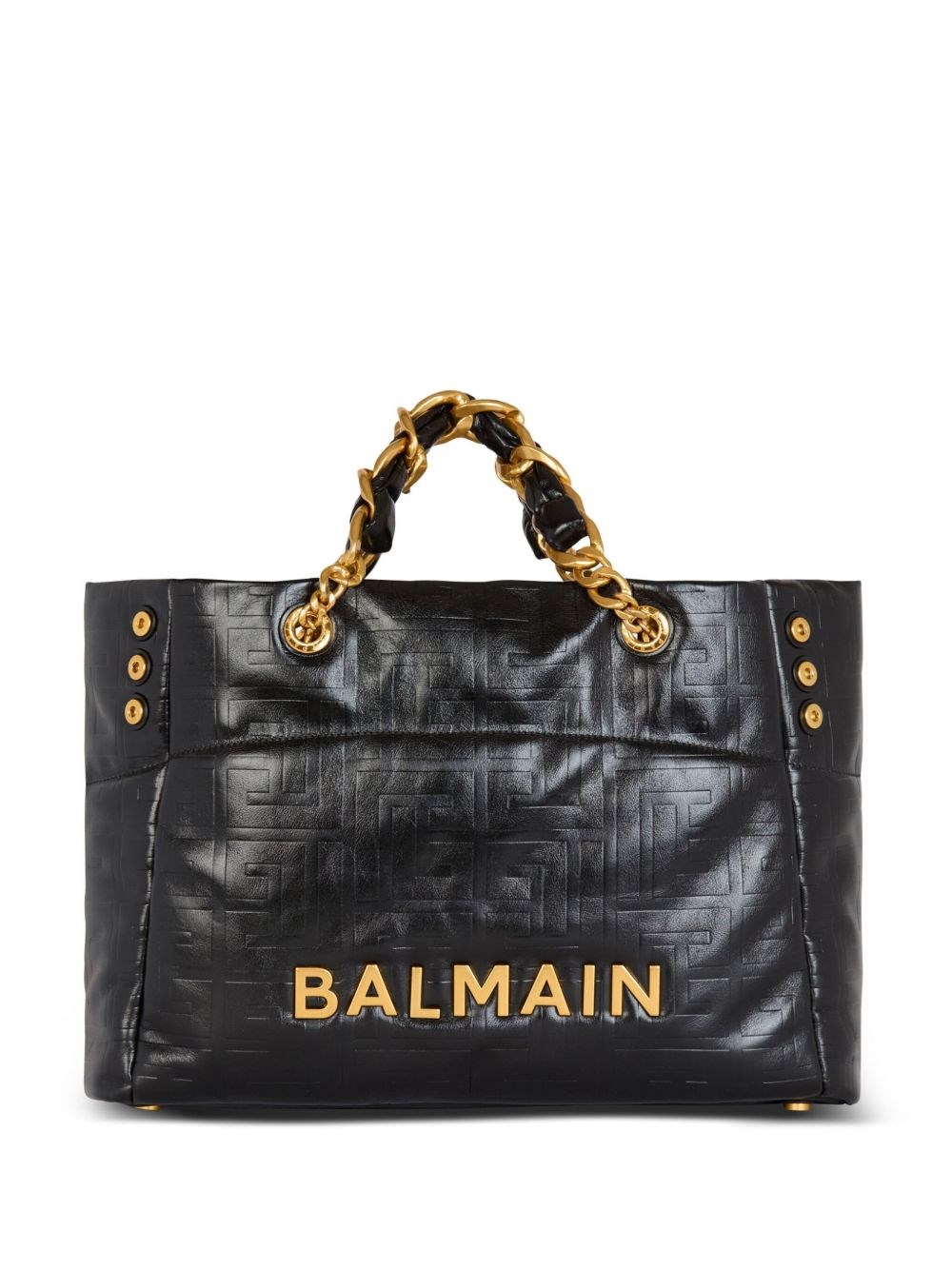 Balmain 1945 Leather Tote Bag