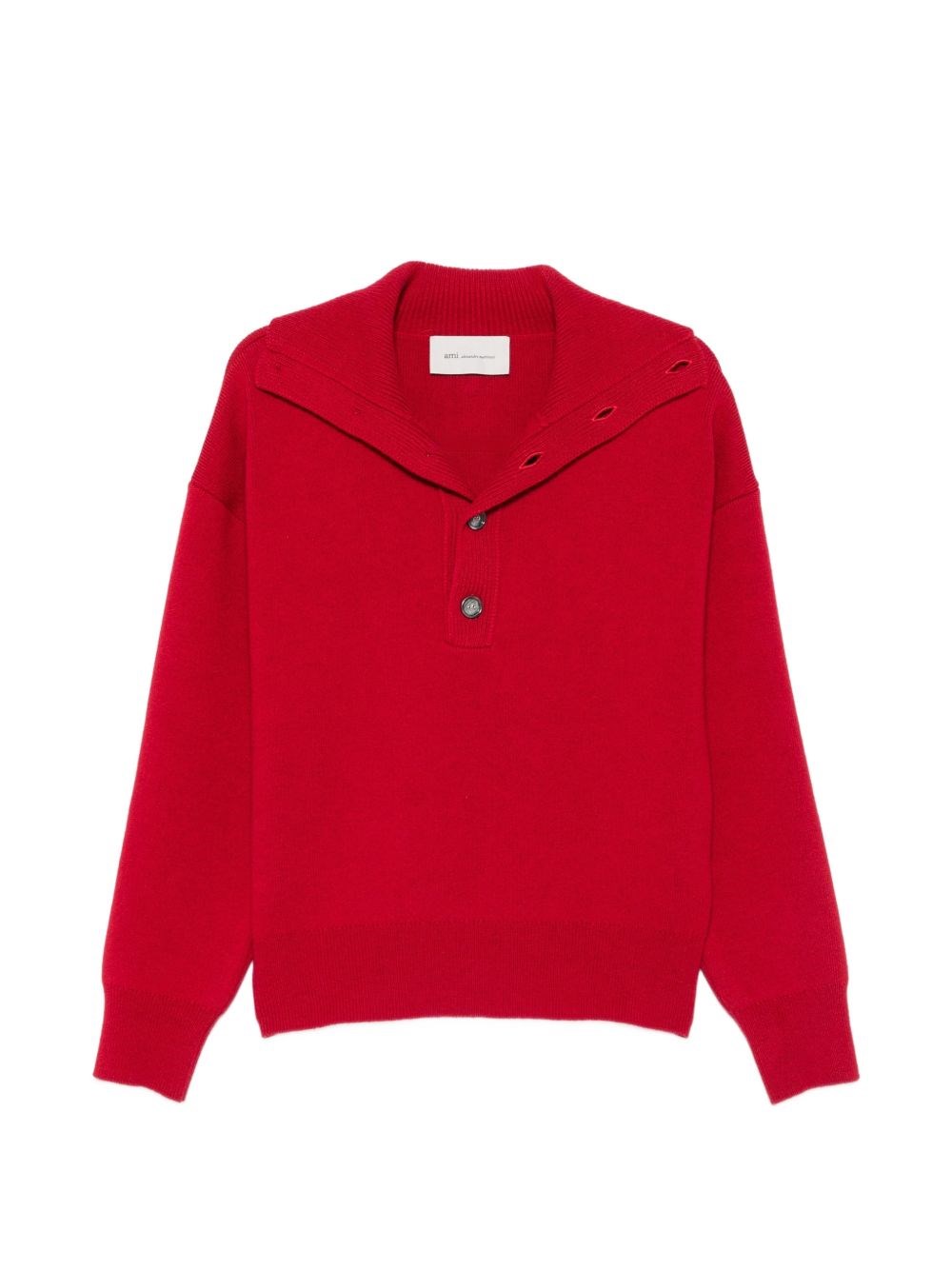 Ami Paris Wool Turtle-Neck Sweater