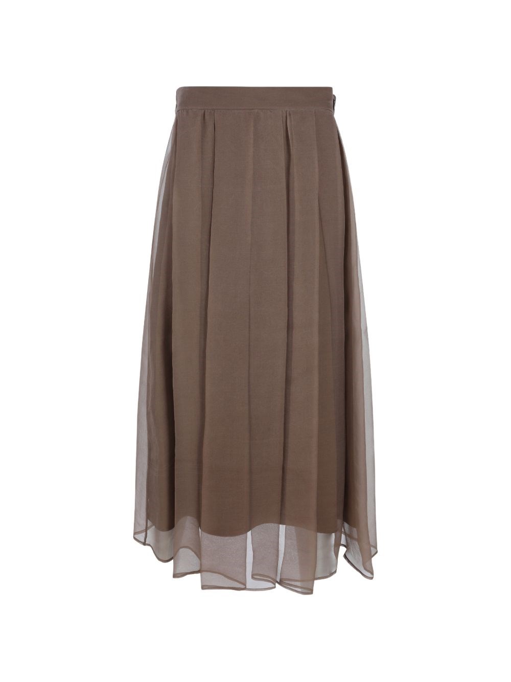 Brunello Cucinelli Silk Midi Skirt