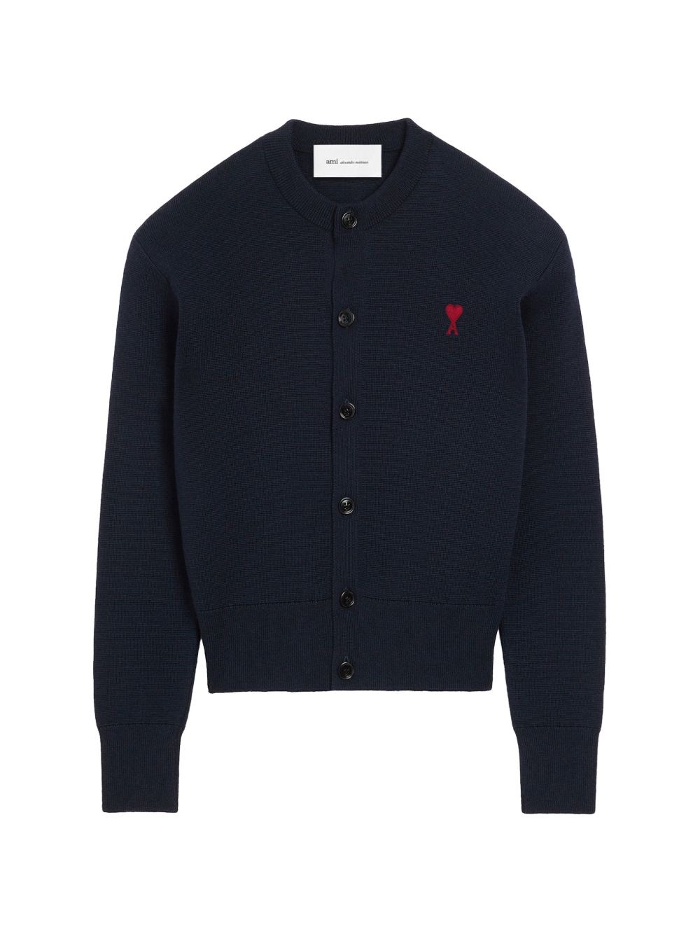 Ami Alexandre Mattiussi Ami Paris Ami De Coeur Wool Cardigan In Blue