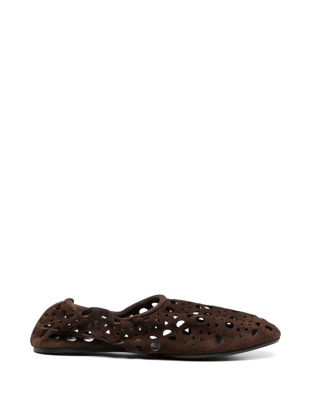 Slippers Vienne traforate in suede marroni