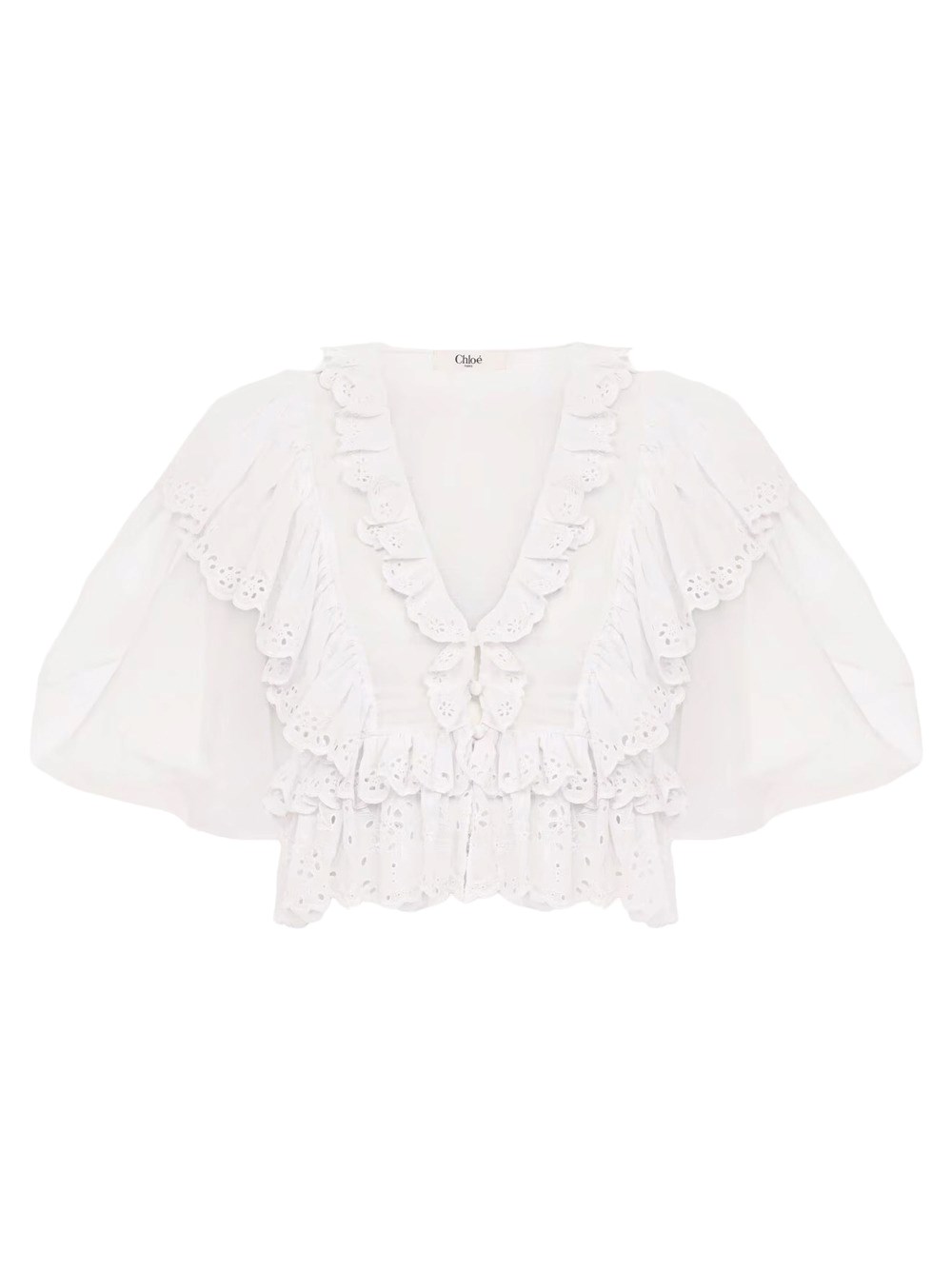 Chloé Crop Ruffle Top