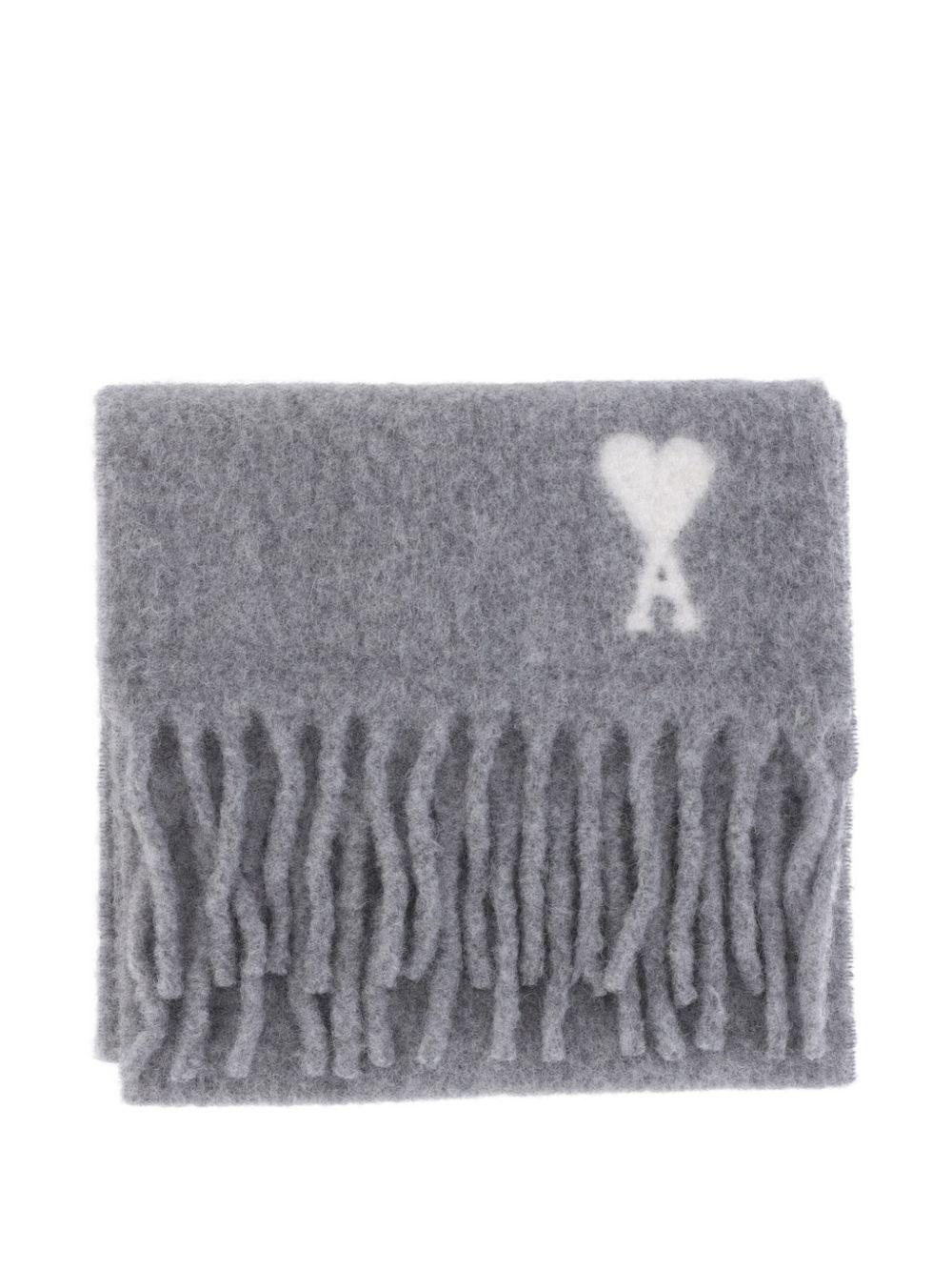 Ami Paris Ami De Coeur Wool Scarf