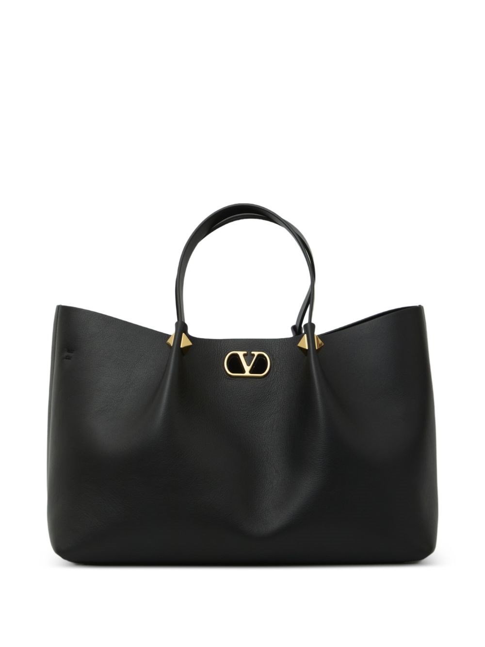 Valentino Garavani Borsa Shopping In Pelle Grande Vlogo Signature