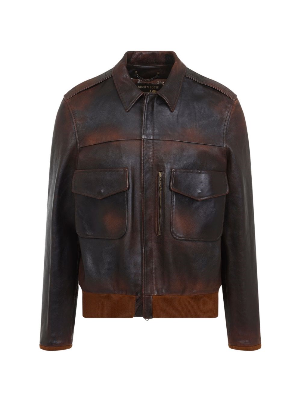 Golden Goose Leather Bomber Jacket