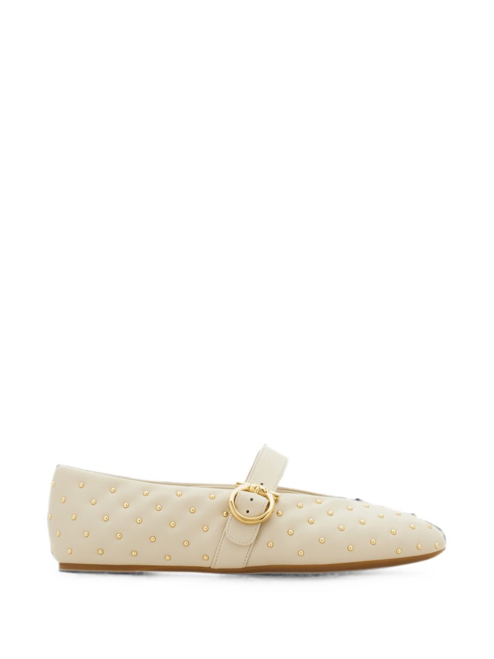 Ferragamo Leather Quilted Ballet Flats