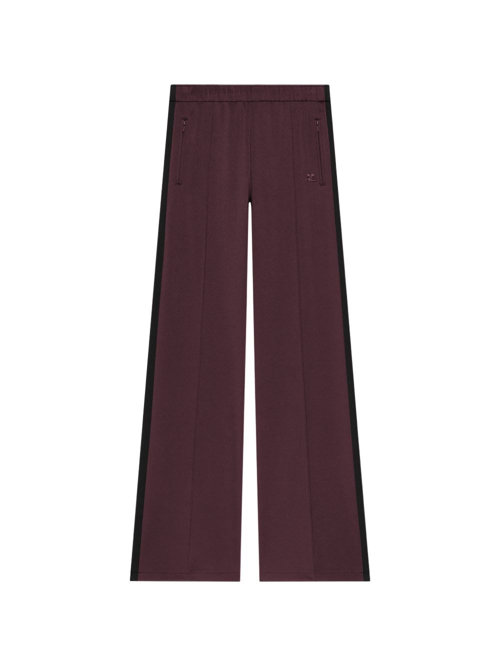 Pantaloni jogging bicolore rosso scuro/neri