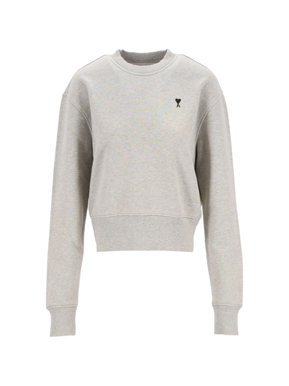 Ami Alexandre Mattiussi Ami Paris Ami De Coeur Cotton Sweatshirt In Grey