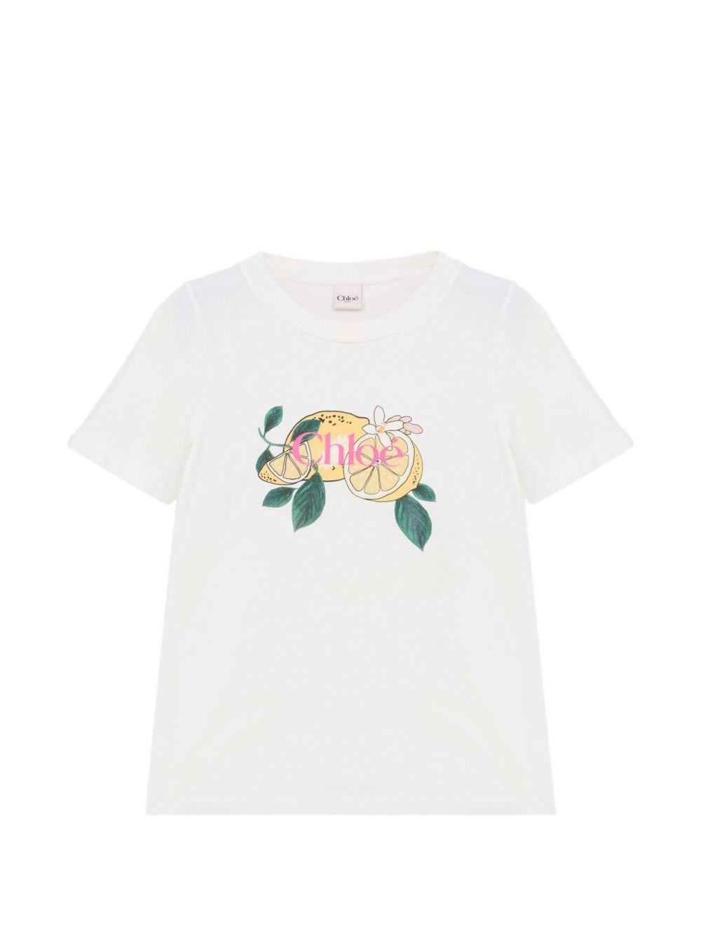 Chloé Printed Cotton T-shirt In White