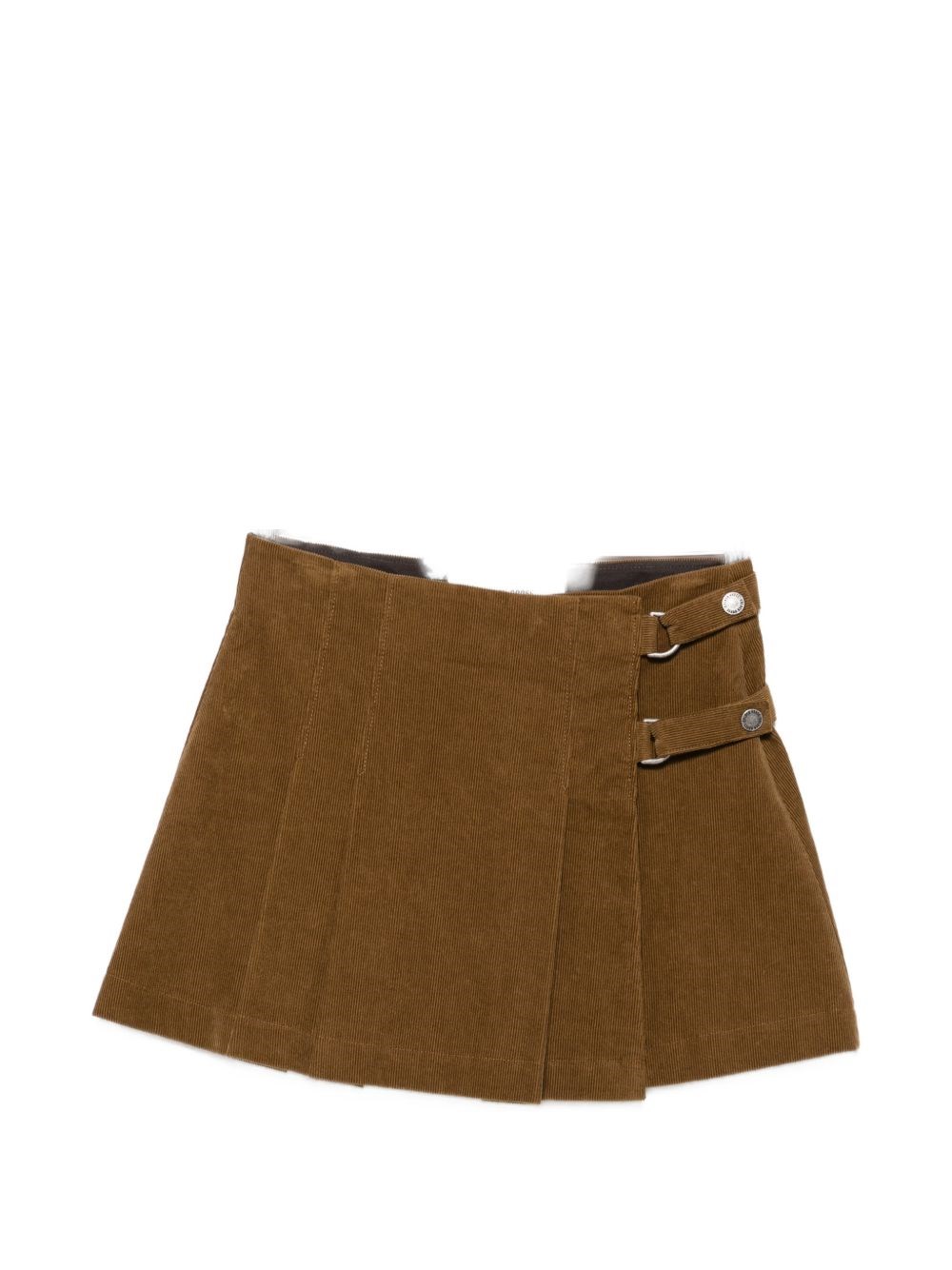 Golden Goose Corduroy Pleated Skirt — Brown