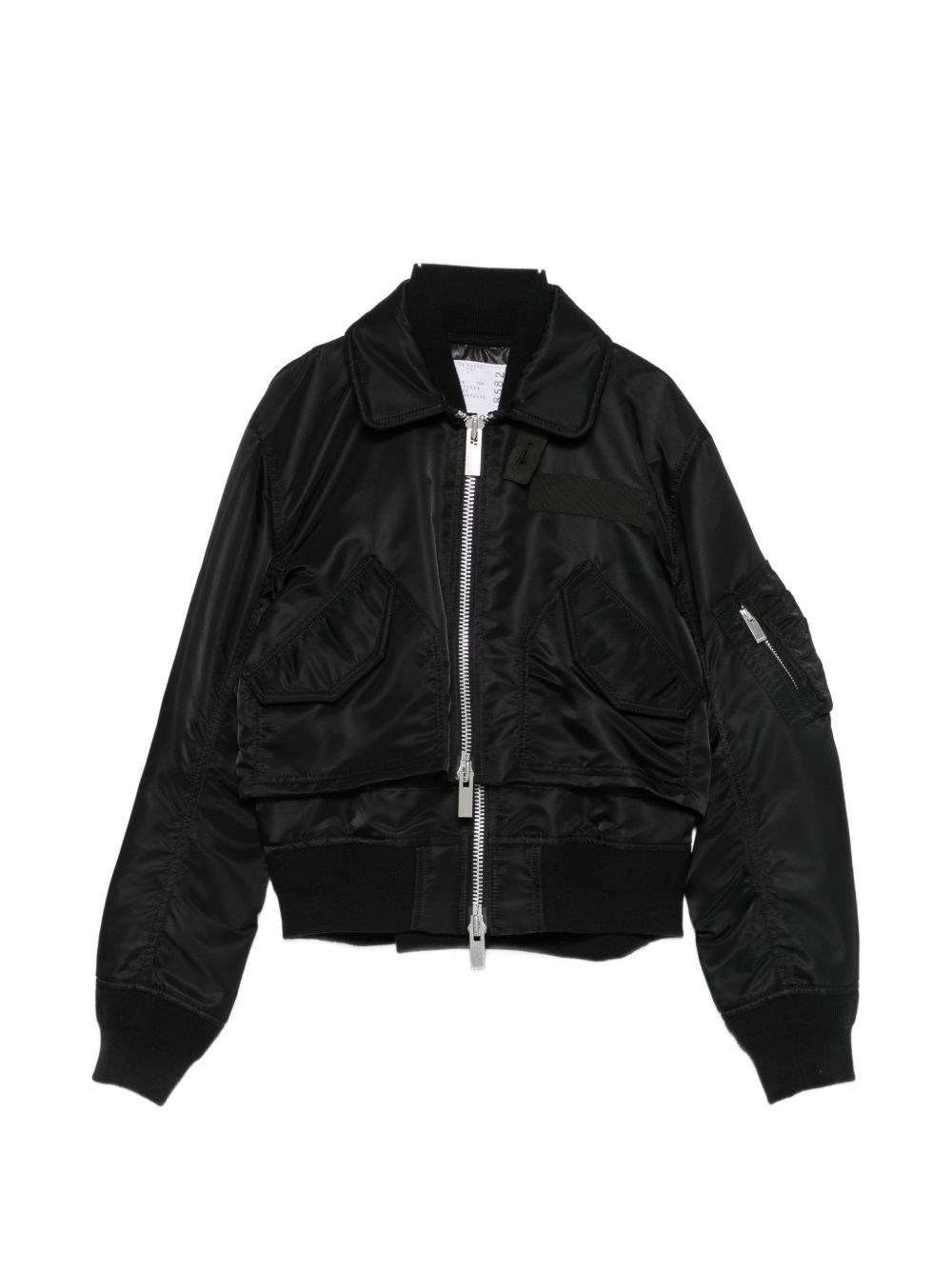 Sacai Nylon Blouson Jacket In Black