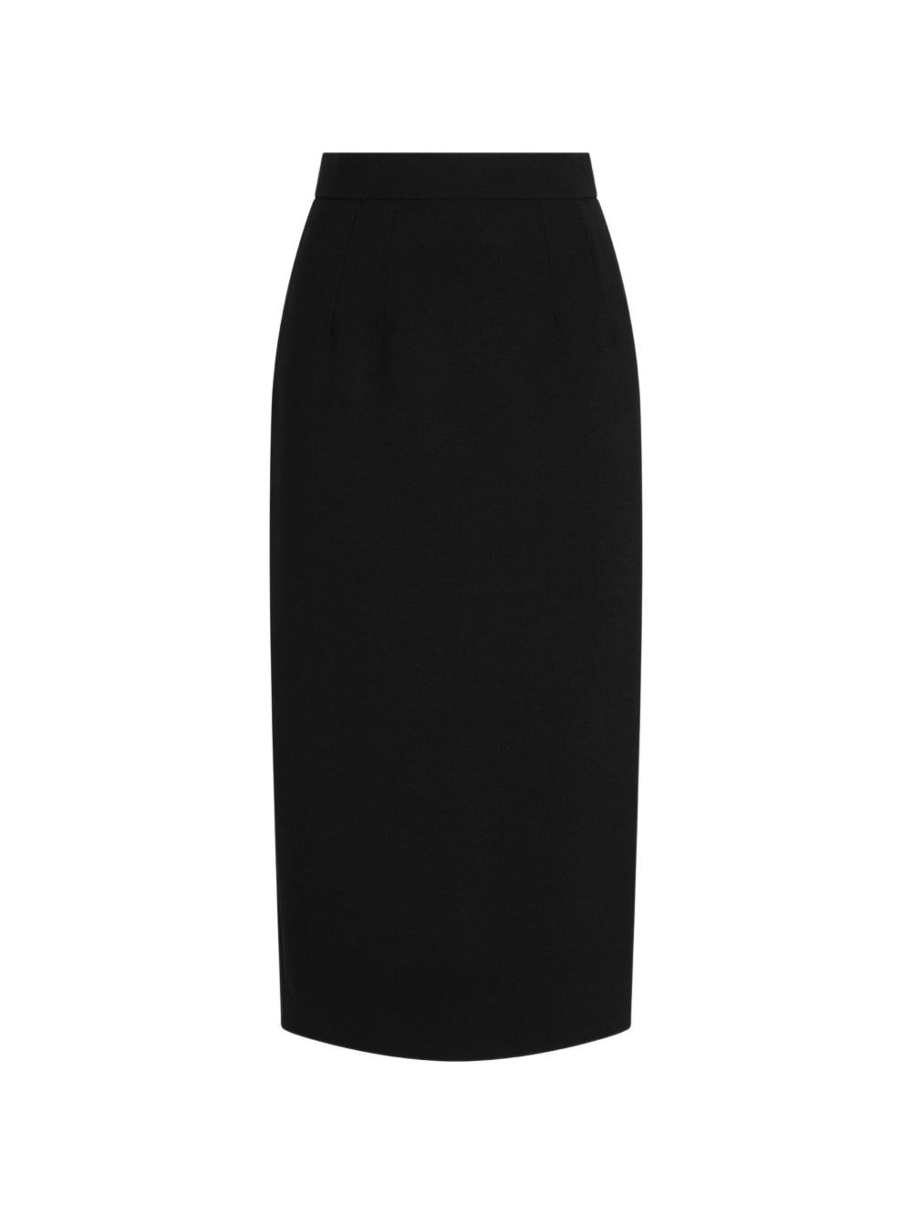Dolce & Gabbana Wool Midi Skirt In Black